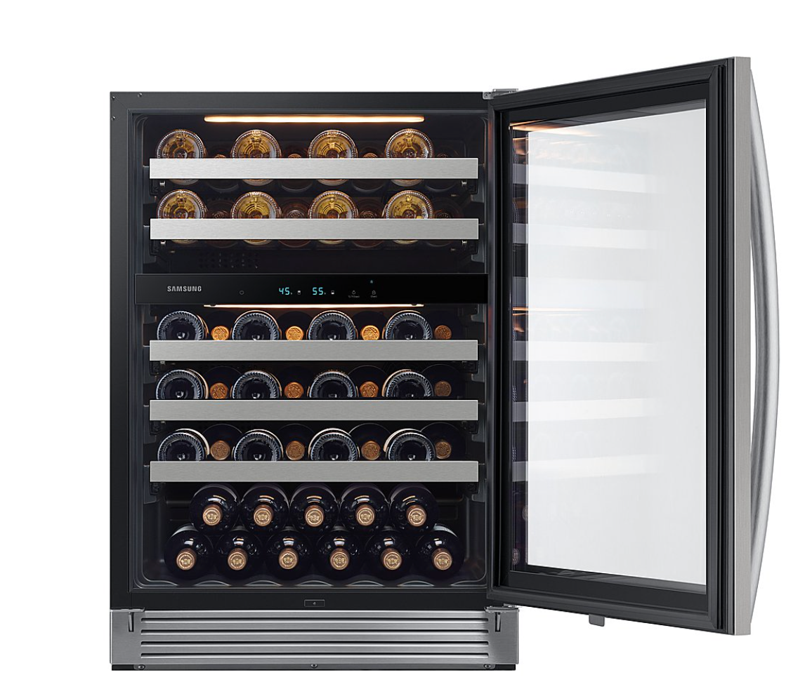 Samsung - 51-Bottle Capacity Wine Cooler - Stainless Steel Model:RW51TS338SR