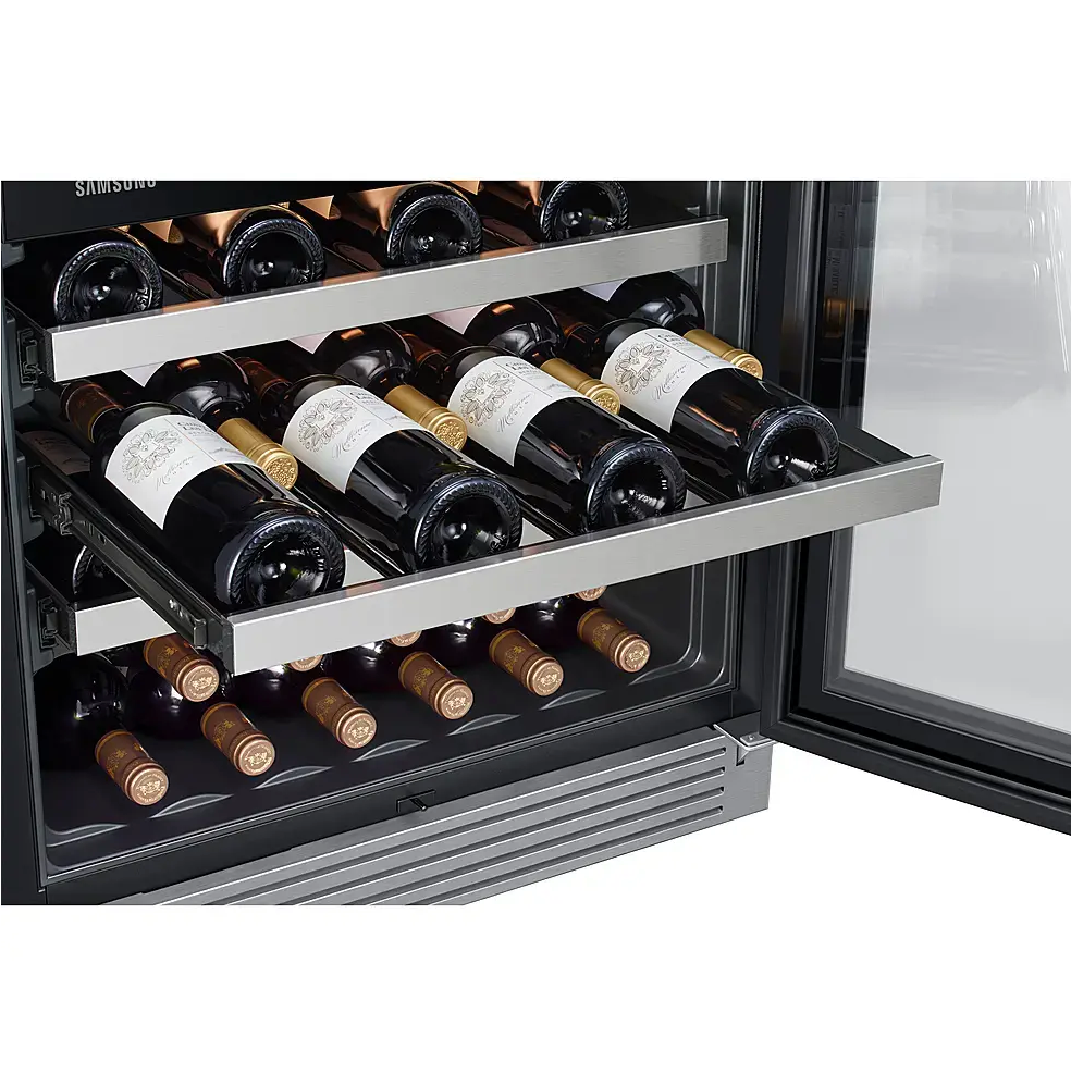 Samsung - 51-Bottle Capacity Wine Cooler - Stainless Steel Model:RW51TS338SR