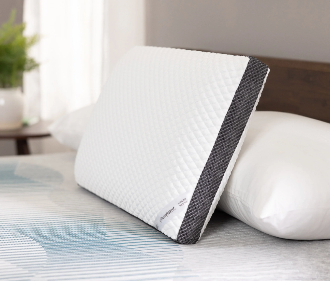 Beautyrest Dualcool Carbon Fiber Memory Foam Pillow with Aquacool Technology