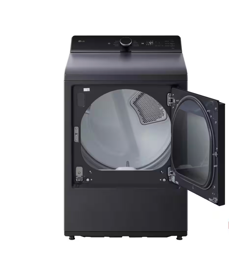 LG 7.3 cu. ft. Vented SMART Gas Dryer in Matte Black with EasyLoad Door and Sensor Dry Technology Model # DLG8401BE