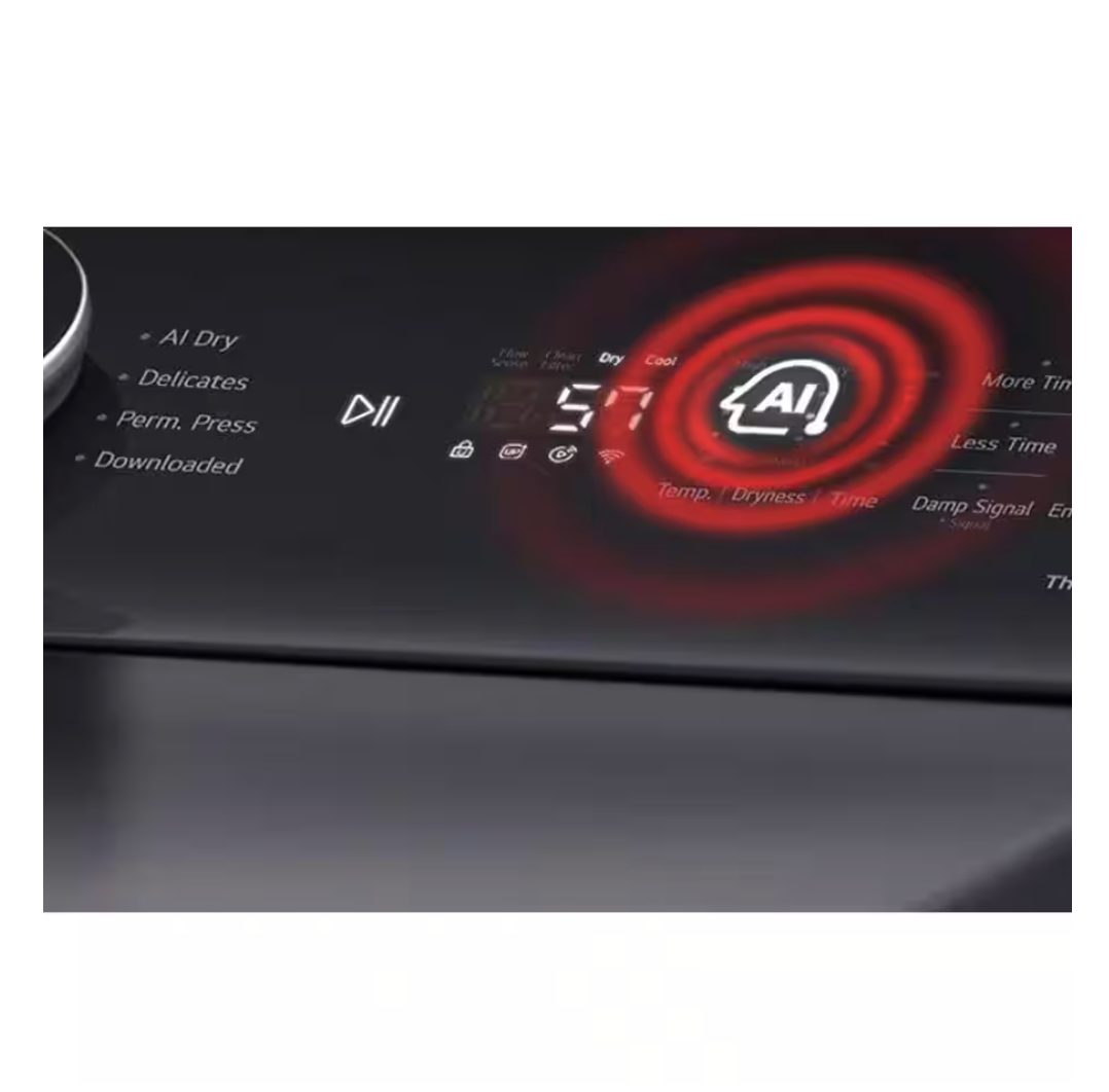 LG 7.3 cu. ft. Vented SMART Gas Dryer in Matte Black with EasyLoad Door and Sensor Dry Technology Model # DLG8401BE