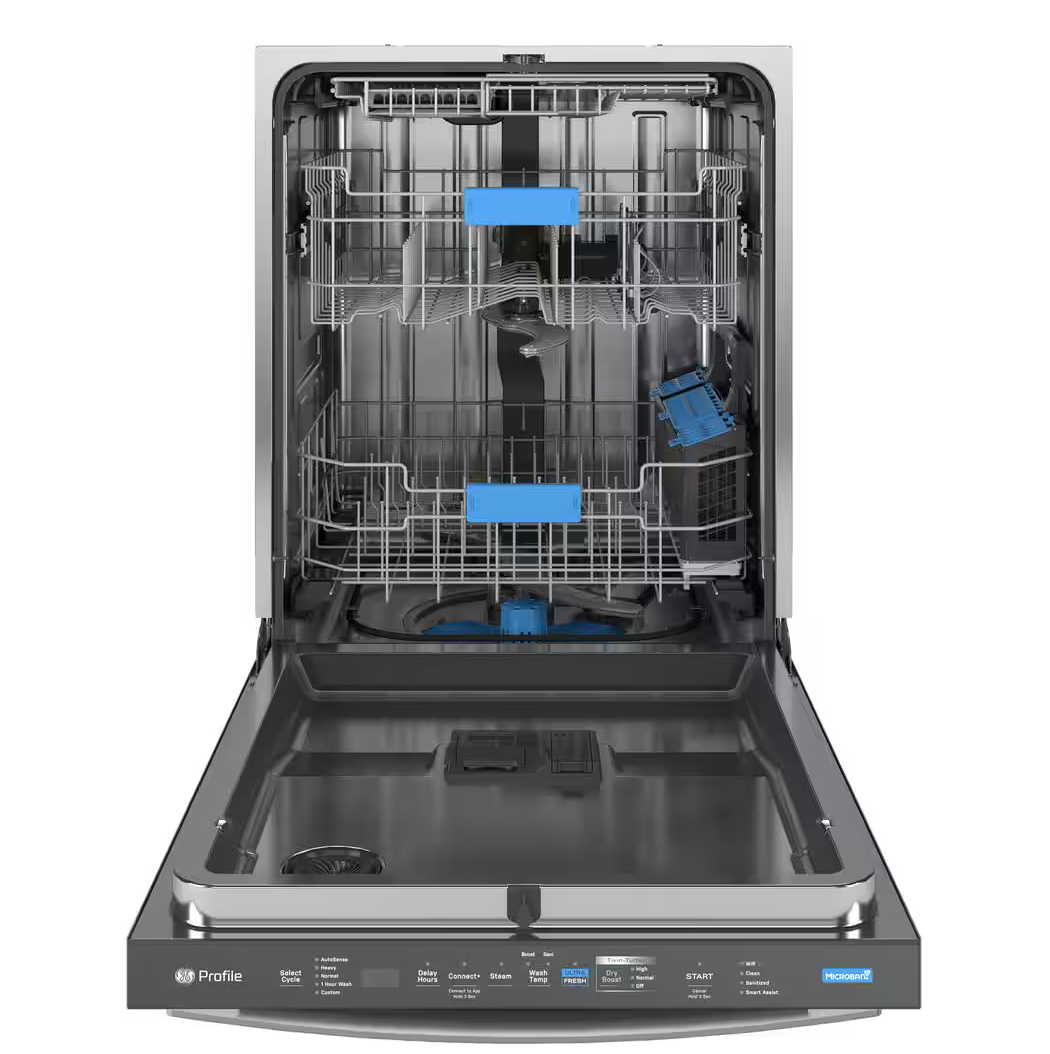 GE Profile 24 in. Built-In Top Control Dishwasher in Fingerprint Resistant Stainless w/Stainless Tub 42 dBA Model # PDT755SYVFS