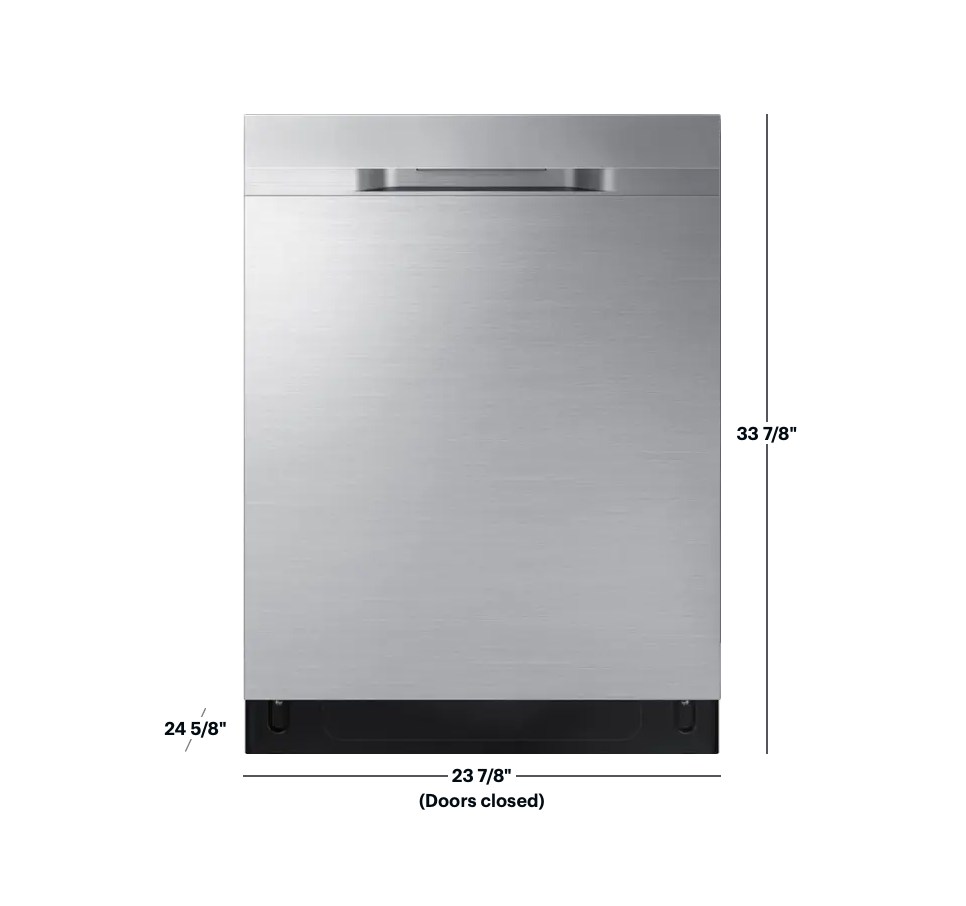 Samsung - StormWash 24" Top Control Built-In Dishwasher with AutoRelease Dry, 3rd Rack, 48 dBA - Stainless Steel Model:DW80R5060US