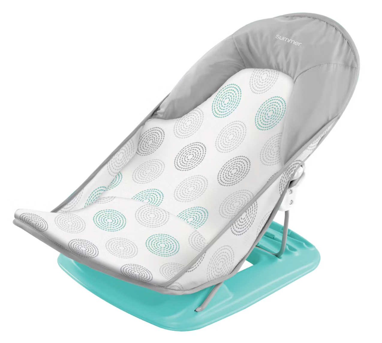 Summer Infant Deluxe Baby Bather Dashed Dots Gray/Aqua
