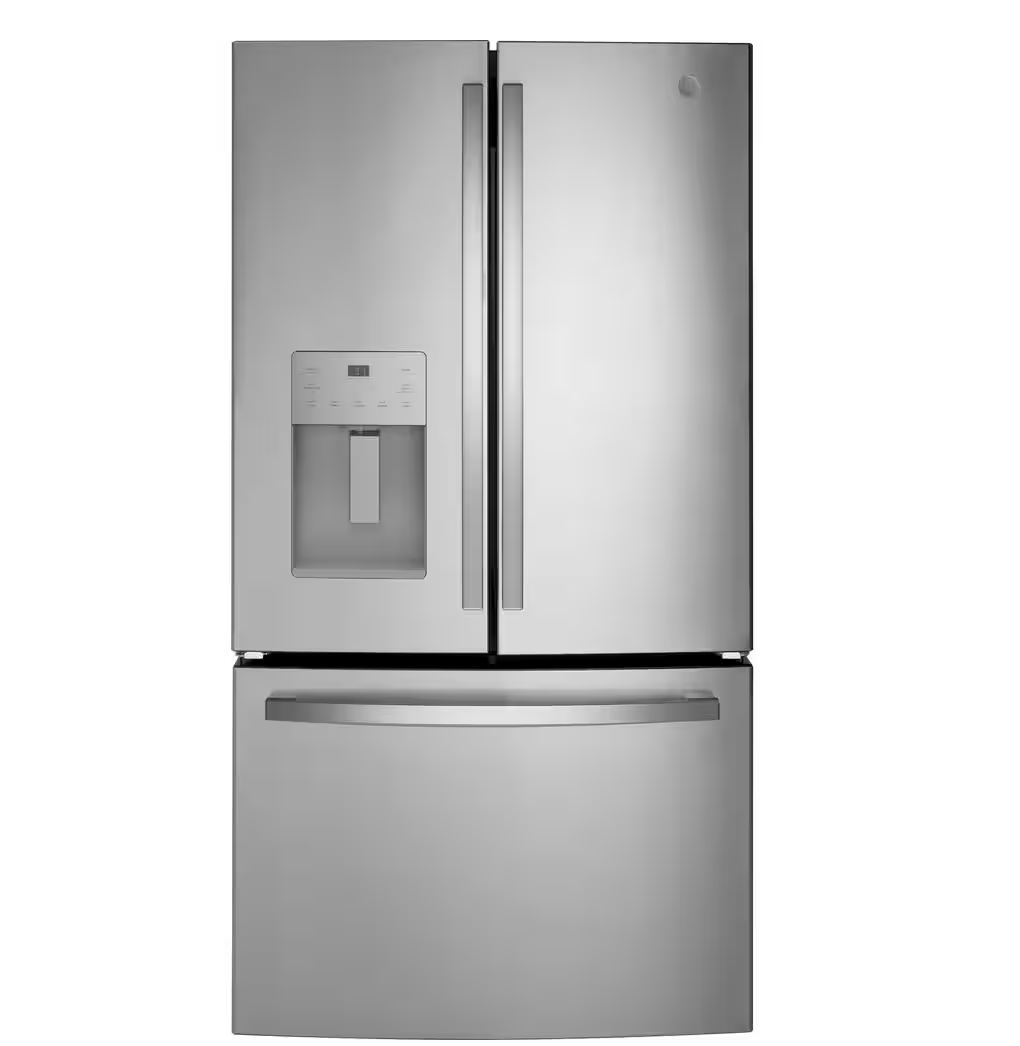 GE 25.6 cu. ft. French Door Refrigerator in Fingerprint Resistant Stainless Steel Model:GFE26JYMFS