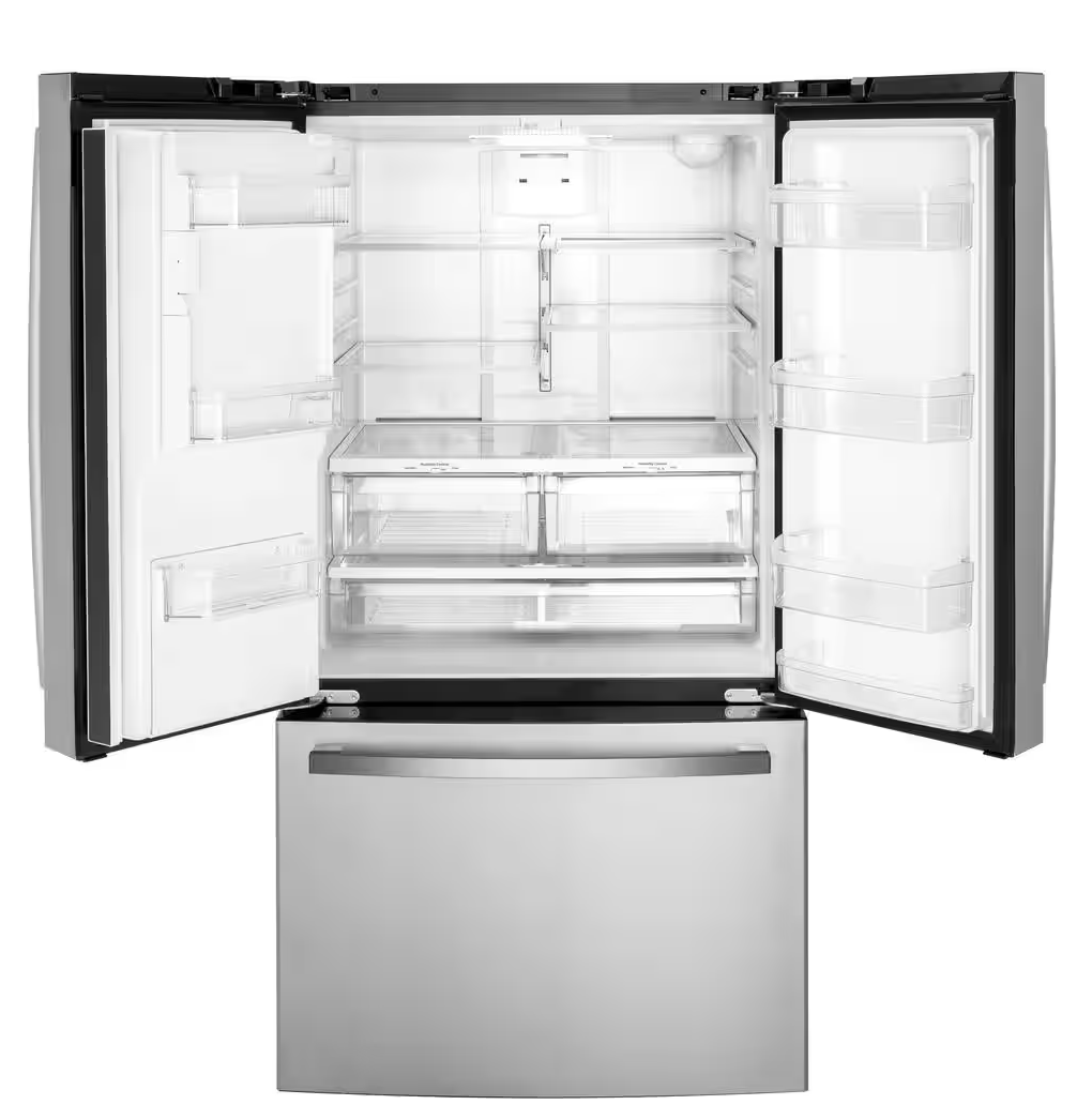 GE 25.6 cu. ft. French Door Refrigerator in Fingerprint Resistant Stainless Steel Model:GFE26JYMFS