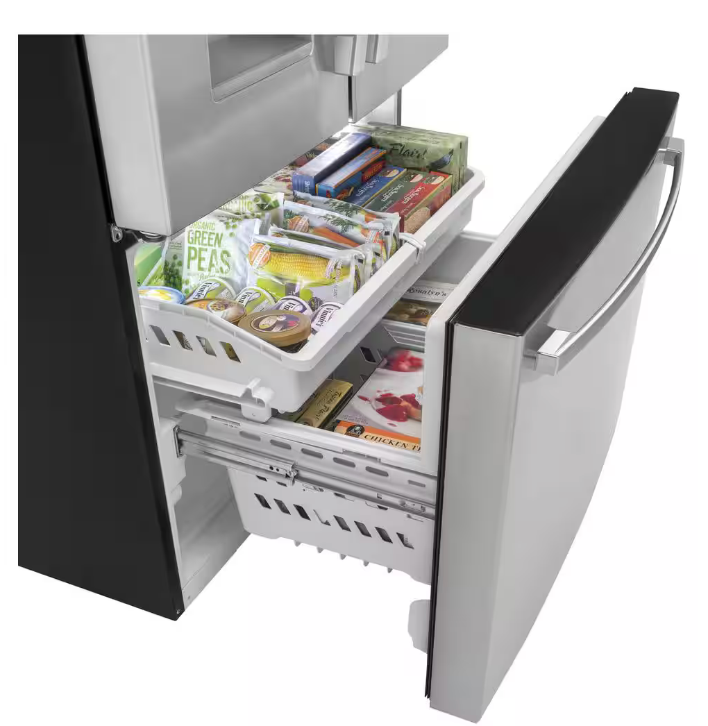 GE 25.6 cu. ft. French Door Refrigerator in Fingerprint Resistant Stainless Steel Model:GFE26JYMFS