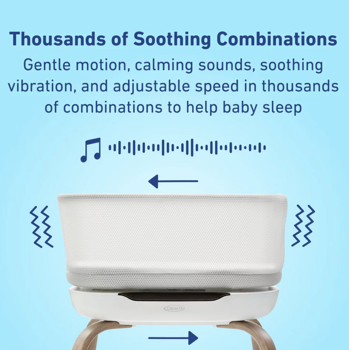 Graco SmartSense Soothing Baby Bassinet - Luna