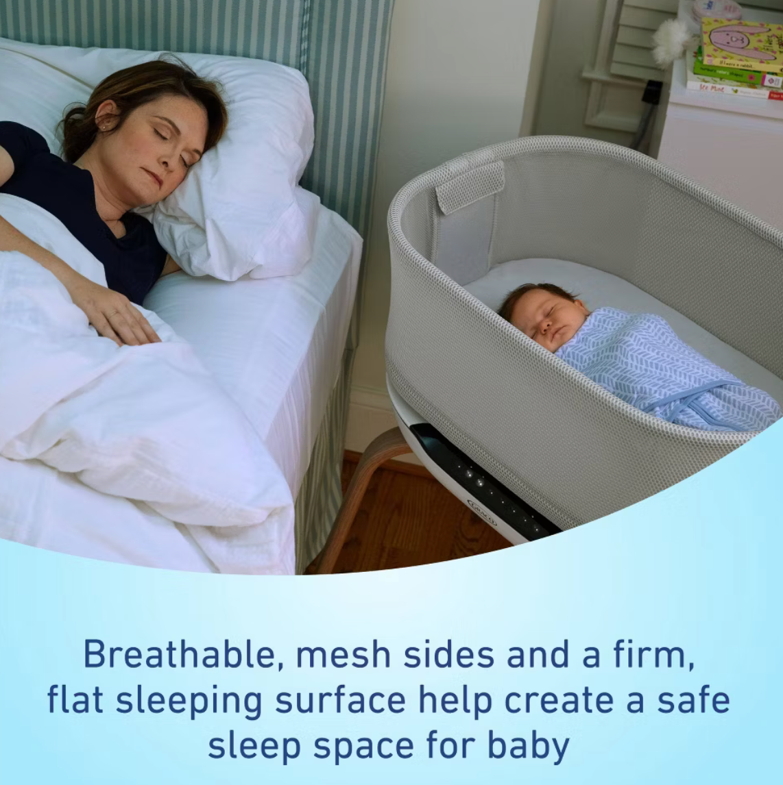 Graco SmartSense Soothing Baby Bassinet - Luna