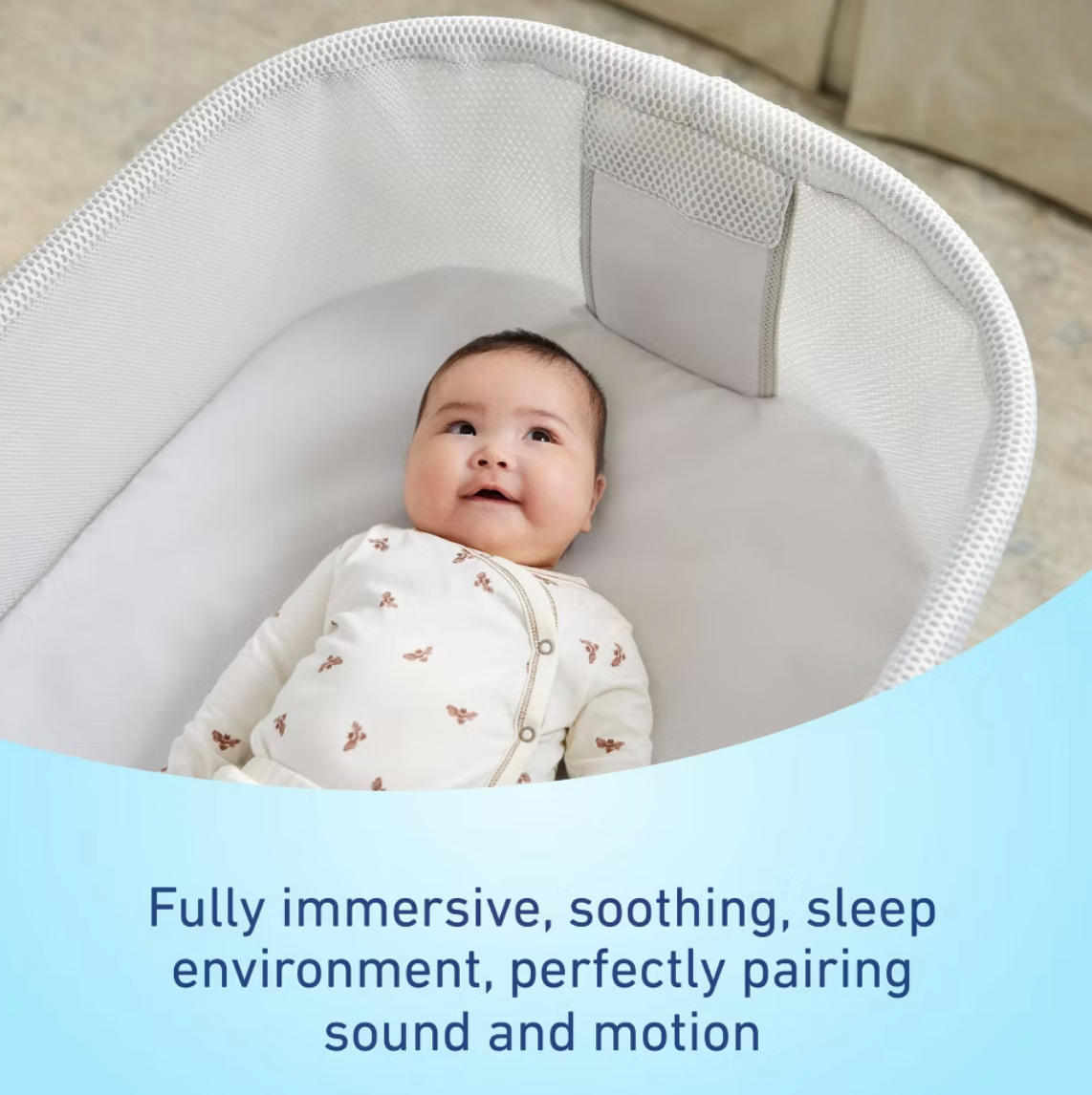 Graco SmartSense Soothing Baby Bassinet - Luna