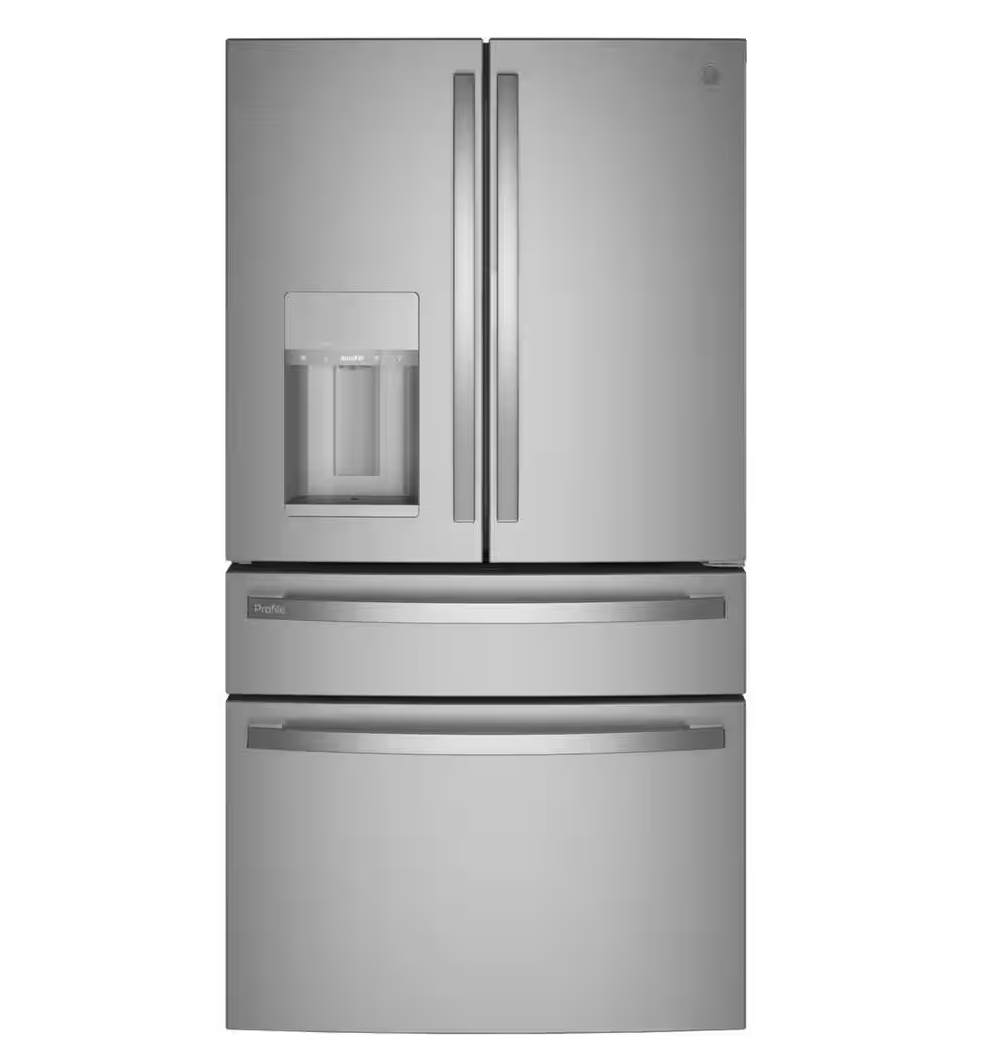 GE Profile 27.9 cu. ft. Smart 4-Door French Door Refrigerator with Door-in-Door in Fingerprint Resistant Model:PVD28BYNFS