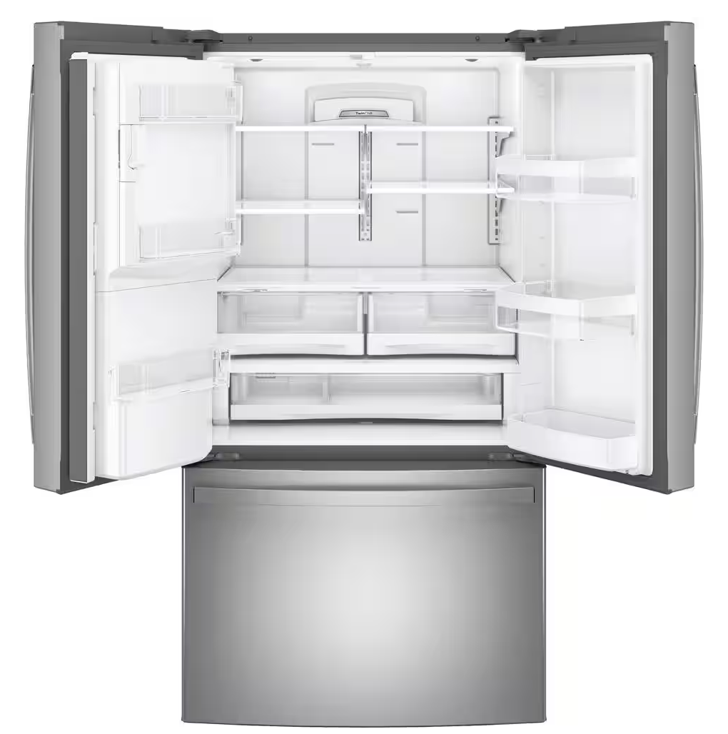 GE 27.7 cu. ft. French Door Refrigerator in Fingerprint Resistant Stainless Steel Model:GFE28GYNFS