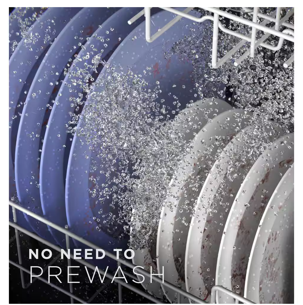GE 24 in. Fingerprint Resistant Front Control Built-In Tall Tub Dishwasher w/ 3rd Rack, Bottle Jets, 45 dBA Model: GDF670SYVFS