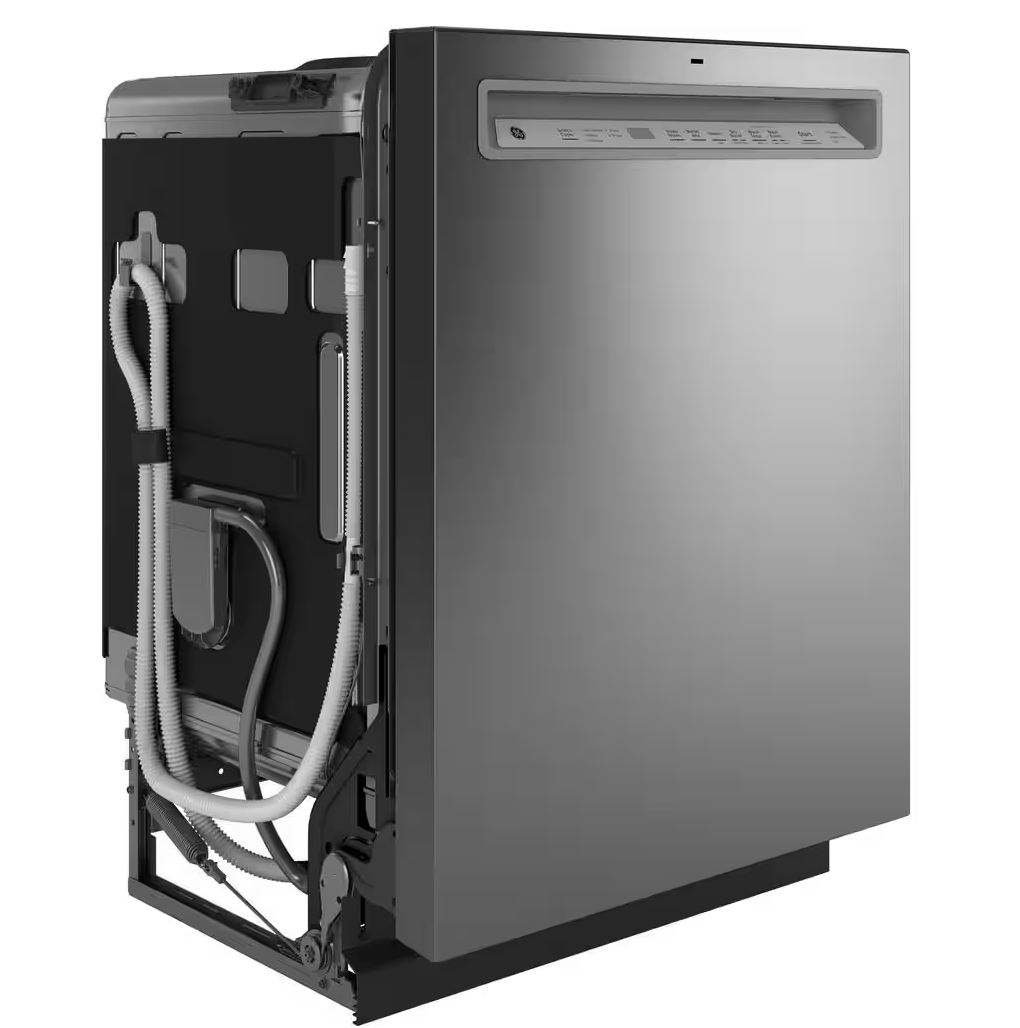 GE 24 in. Fingerprint Resistant Front Control Built-In Tall Tub Dishwasher w/ 3rd Rack, Bottle Jets, 45 dBA Model: GDF670SYVFS