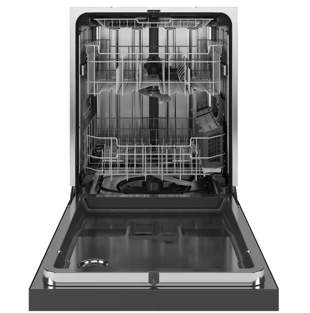 GE 24 in. Fingerprint Resistant Front Control Built-In Tall Tub Dishwasher w/ 3rd Rack, Bottle Jets, 45 dBA Model: GDF670SYVFS