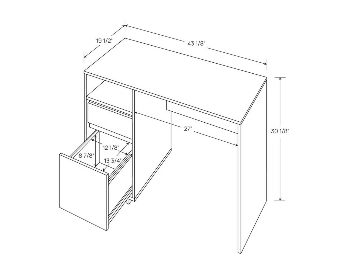 Writing Desk with Drawers - Room Essentials - Espresso