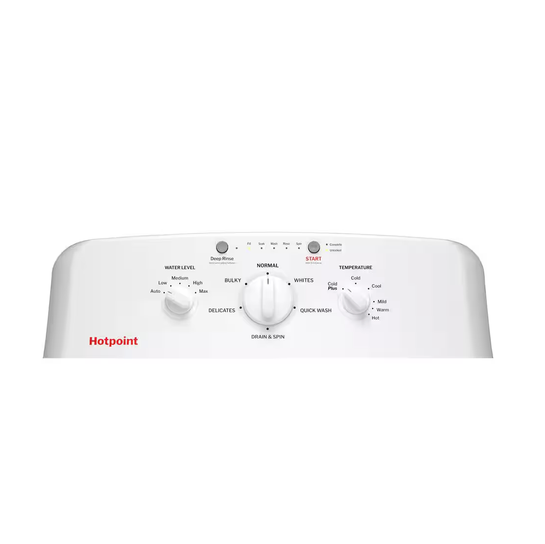 Hotpoint 4.0 cu.ft. Top Load Washer in White with Cold Plus and Water Level Control Model# HTW265ASWWW