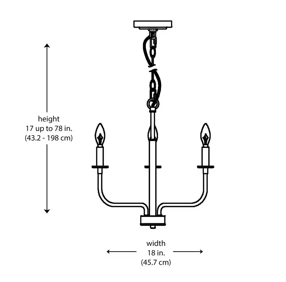 Bel Air Lighting Tennyson 3-Light Brushed Nickel Candle Chandelier