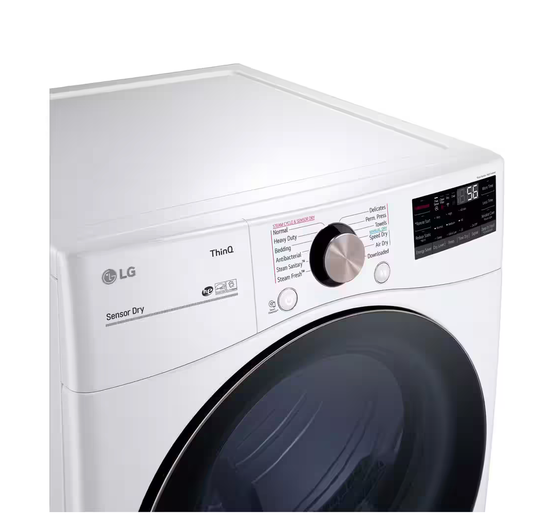 LG 7.4 Cu. Ft. Vented SMART Stackable Electric Dryer in White with TurboSteam and Sensor Dry Technology Model# DLEX4000W