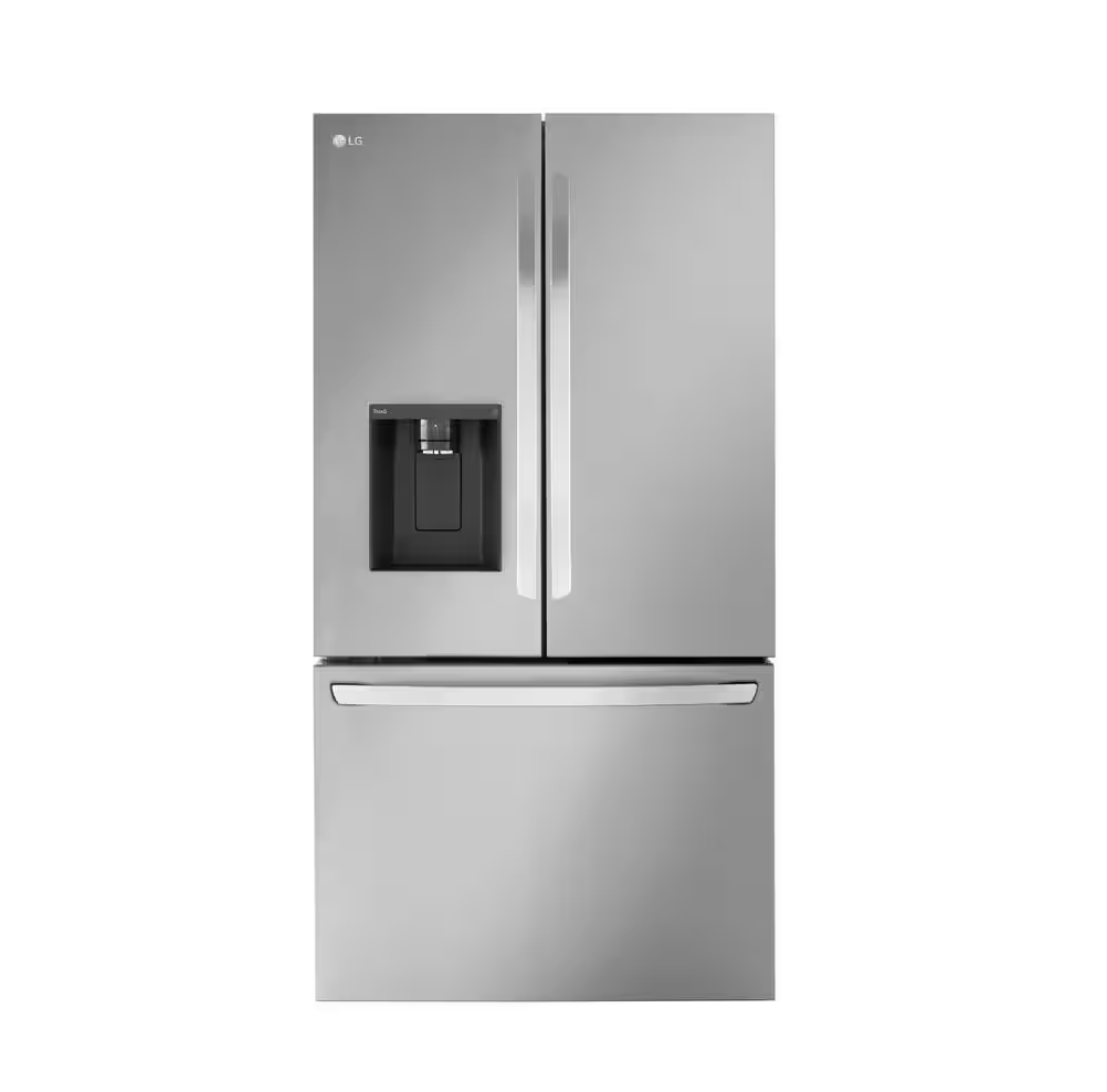 LG 26 cu. ft. Smart Counter-Depth MAX French Door Refrigerator with Dual Ice Makers in PrintProof Stainless Steel Model# LRFXC2606S