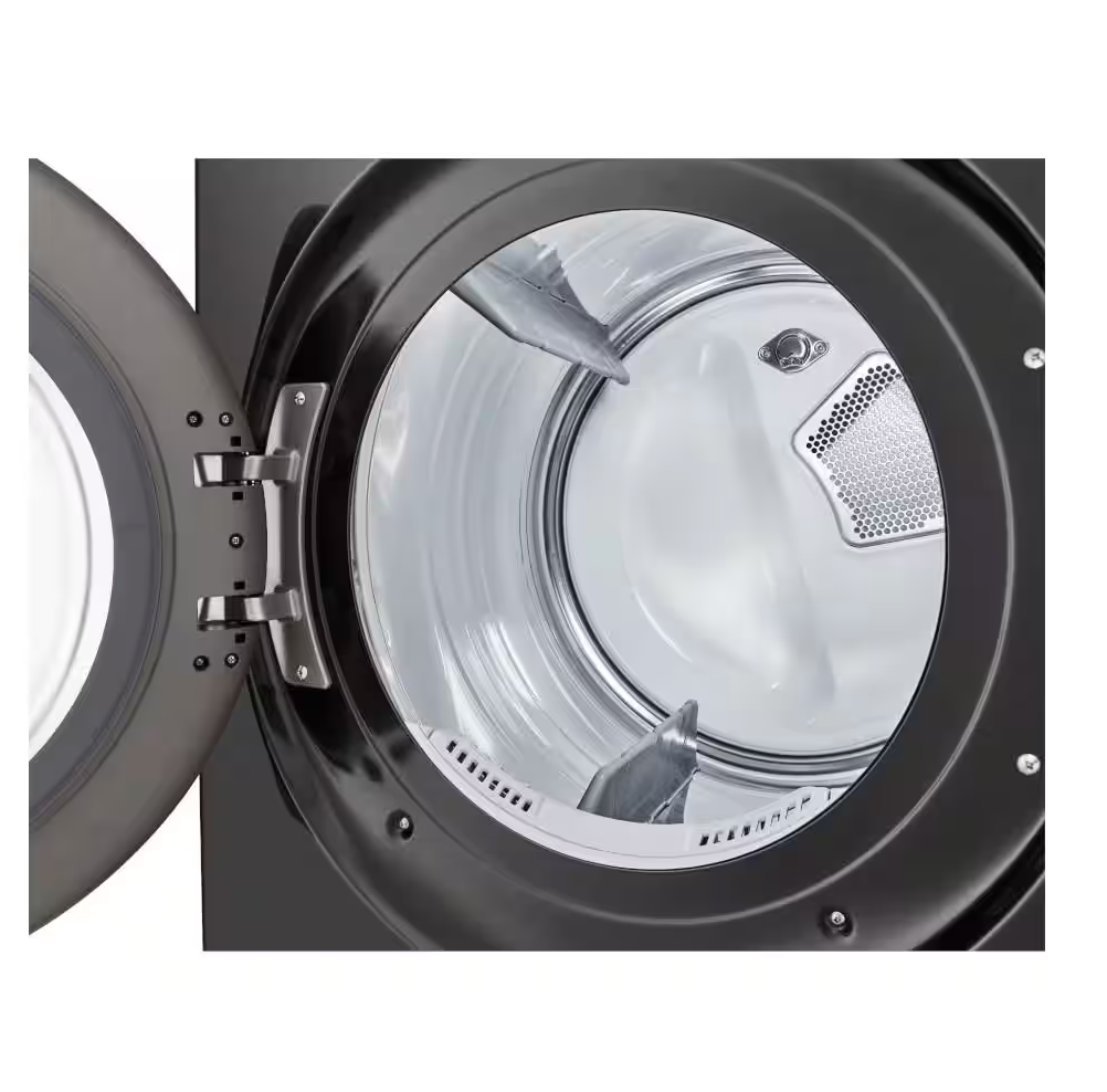 LG 7.4 cu. ft. Vented Stackable SMART Gas Dryer in Black Steel with TurboSteam and AI Sensor Dry Technology Model # DLGX6501B