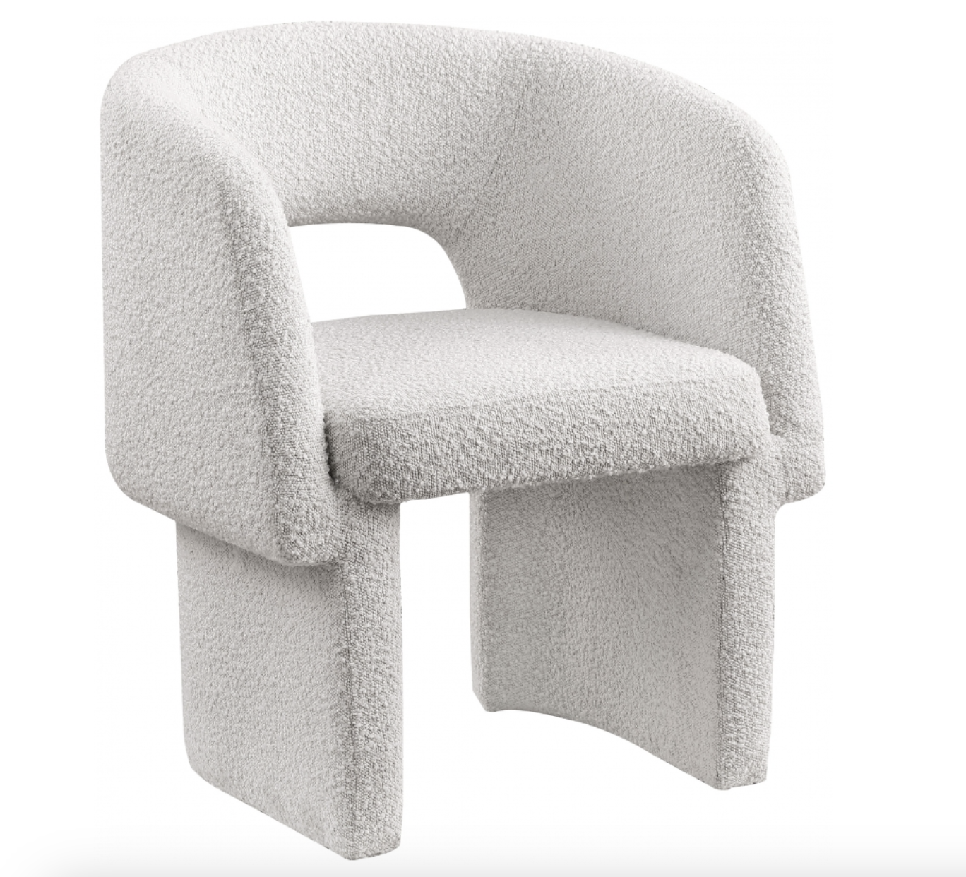 Meridian Emmet Boucle Fabric Dining Chair / Accent Chair