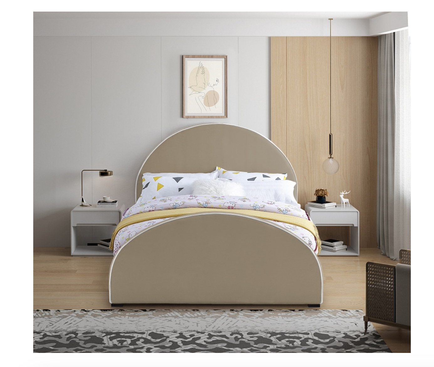 Meridian Brody Velvet Bed