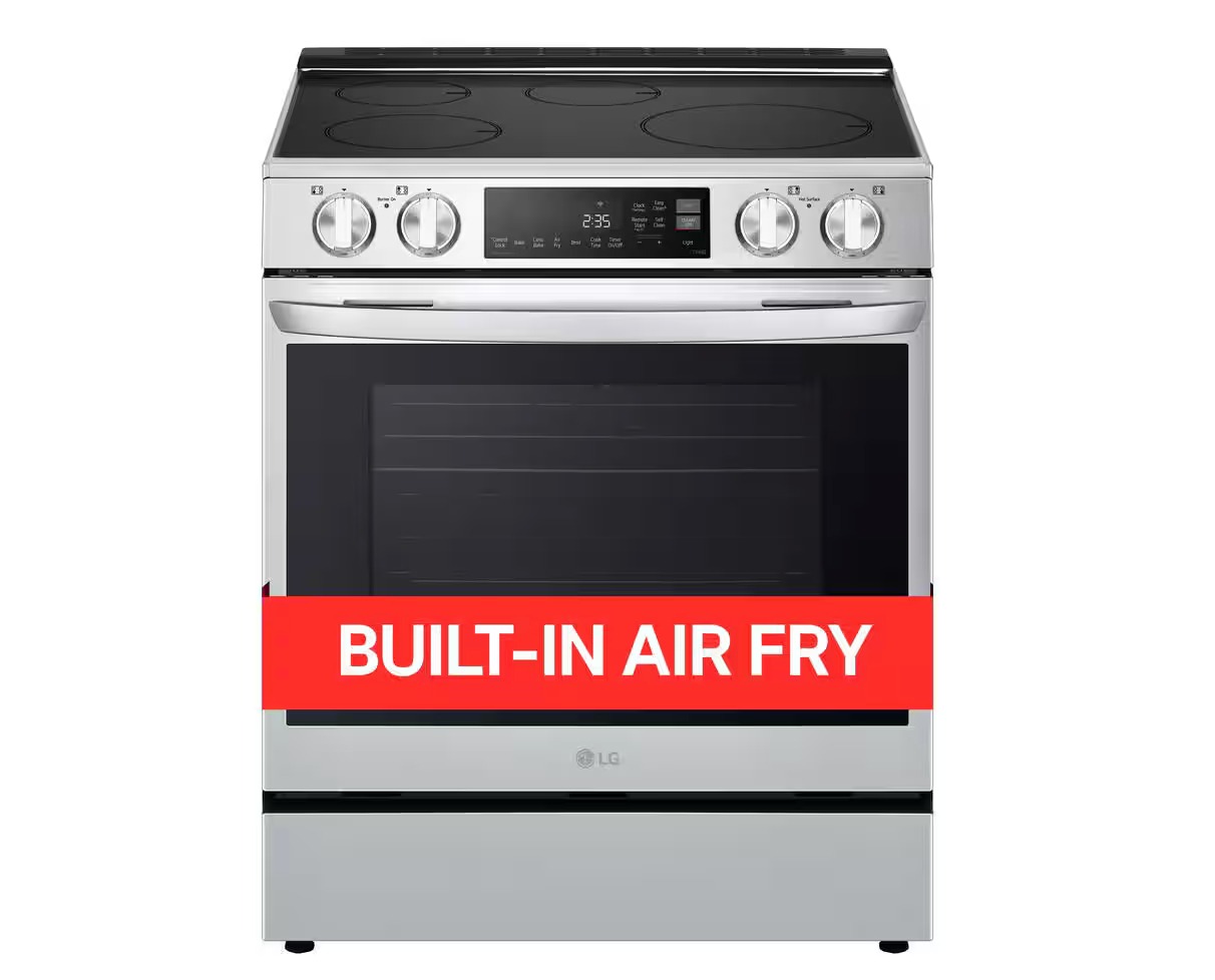 LG Model #LSIL6334FE 6.3 cu. ft. Smart Induction Slide-In Range with ProBake Convection, Air Fry in PrintProof Stainless Steel