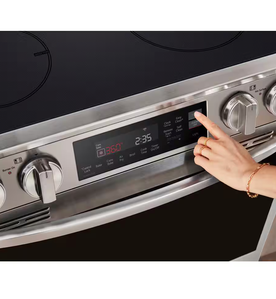 LG Model #LSIL6334FE 6.3 cu. ft. Smart Induction Slide-In Range with ProBake Convection, Air Fry in PrintProof Stainless Steel