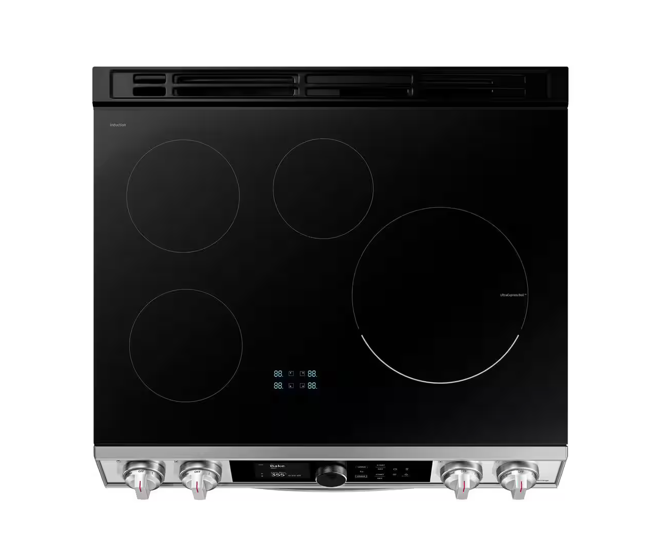 Samsung Model #NE63T8951SS 6.3 cu.ft. 4-Element Burner Slide-In Electric Induction Range with AirFry in Fingerprint Resistant Stainless Steel