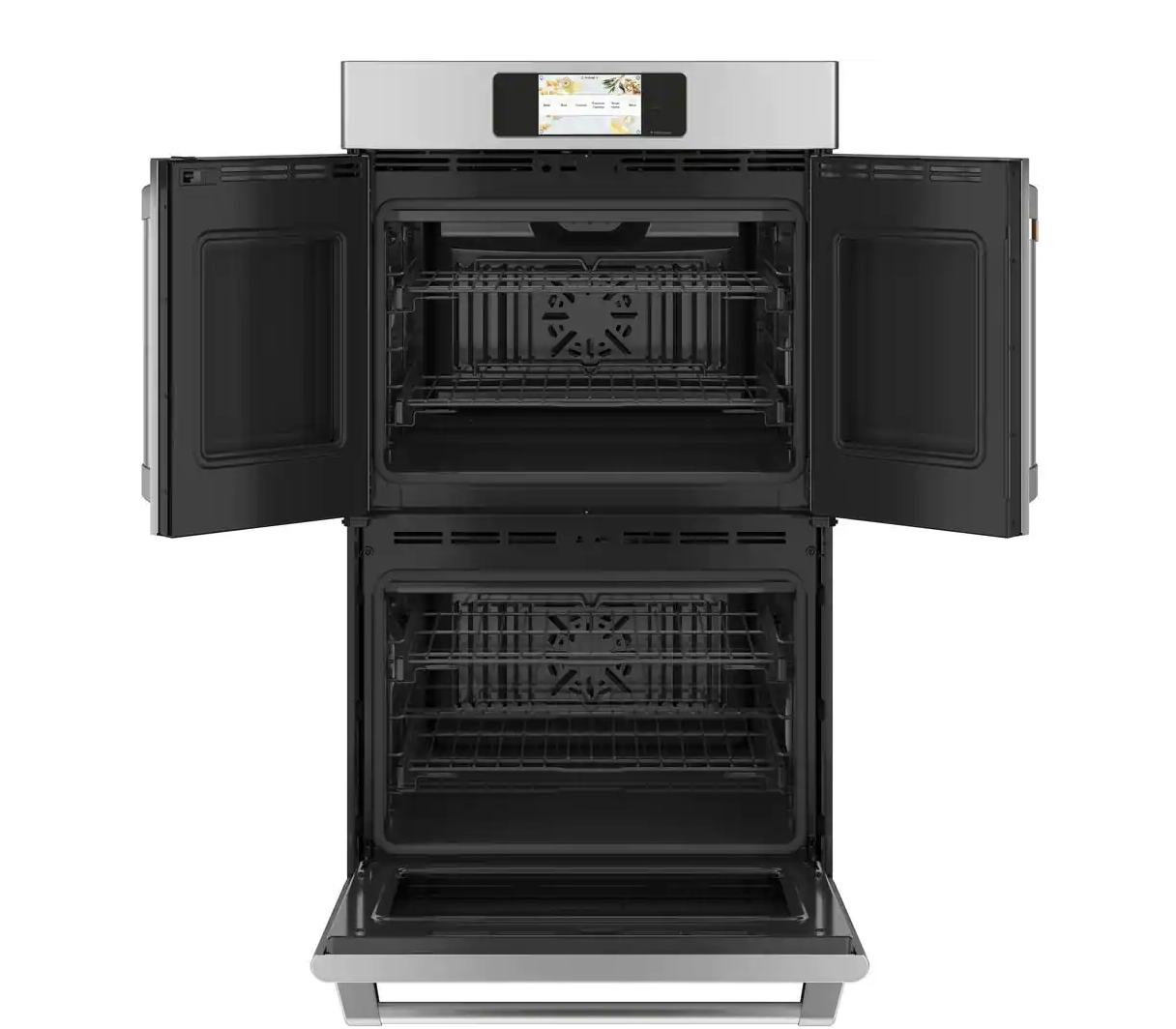 Cafe Model #CTD90FP2NS1 30 in. Smart Double Electric French-Door Wall Oven with Convection Self Cleaning in Stainless Steel