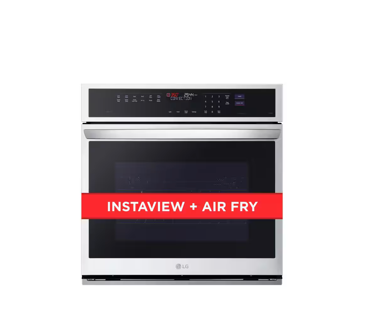 LG Model #WSEP4727F 4.7 cu. ft. 29.75 W Smart Single Electric Wall Oven with True Convection InstaView Air Fry Steam in Stainless Steel