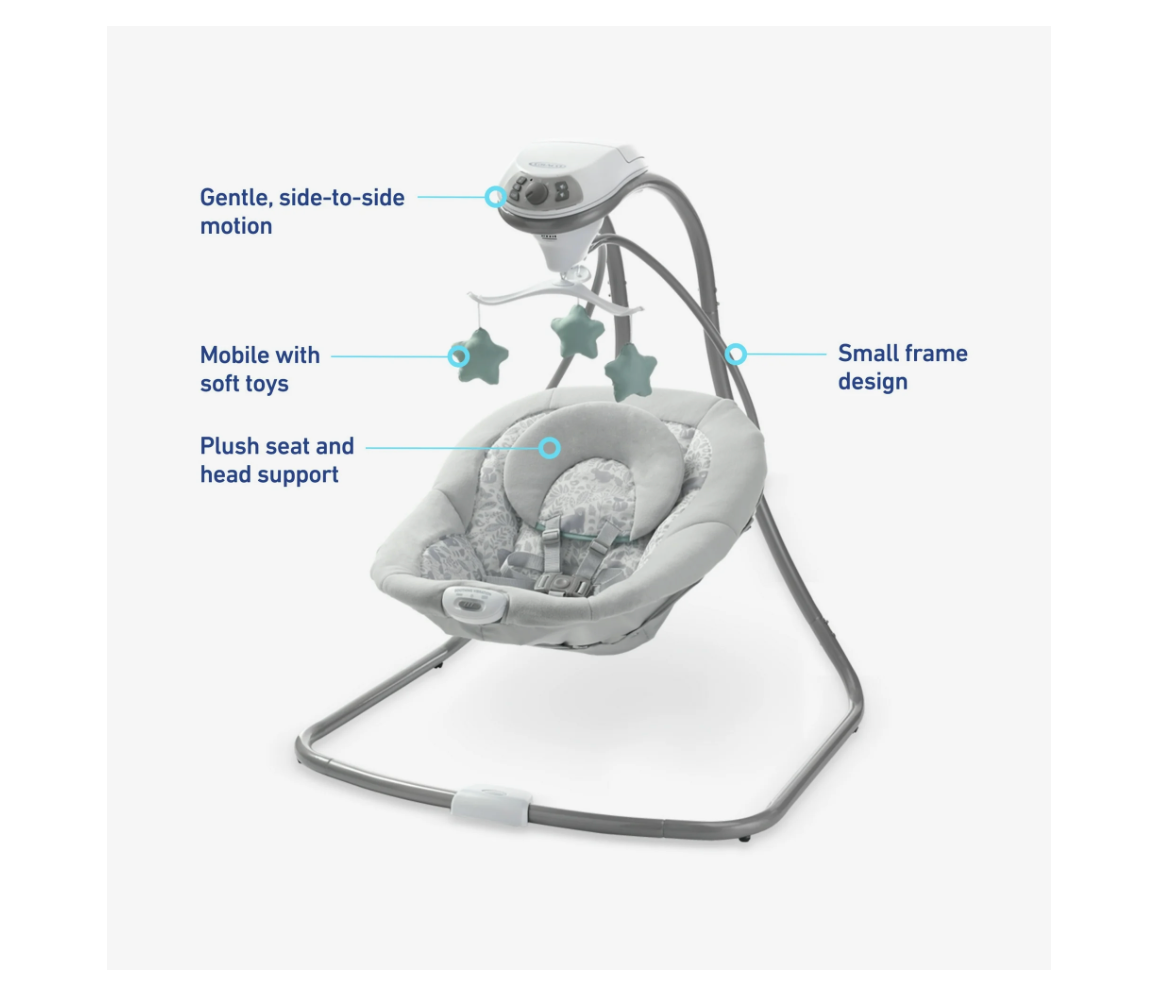 Graco Simple Sway Infant Baby Swing, Abbington