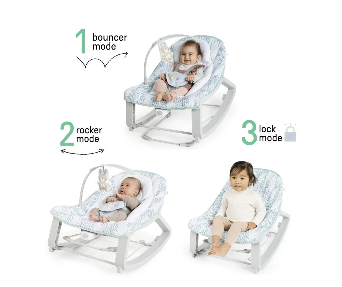 Ingenuity Keep Cozy 3-in-1 Vibrating Infant & Toddler Baby Bouncer and Rocker Chair