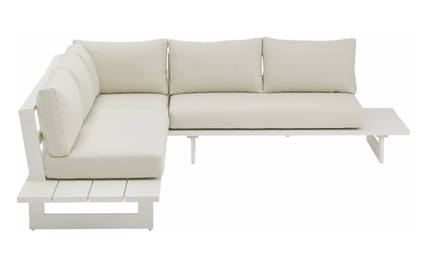 Meridian 337Cream-Sectional Maldives 102" Water Resistant Fabric Upholstered Outdoor Patio Modular Sectional