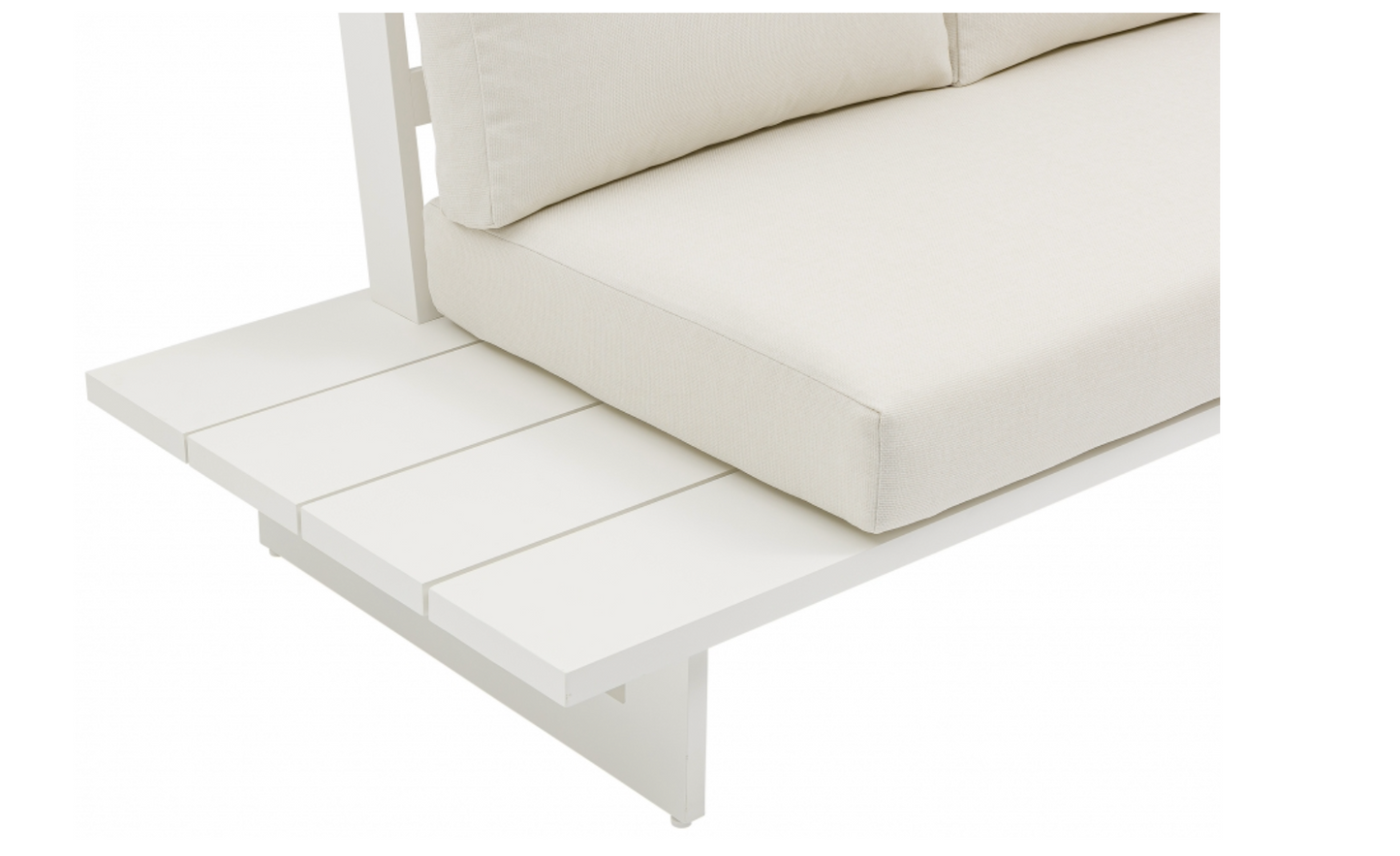 Meridian 337Cream-Sectional Maldives 102" Water Resistant Fabric Upholstered Outdoor Patio Modular Sectional