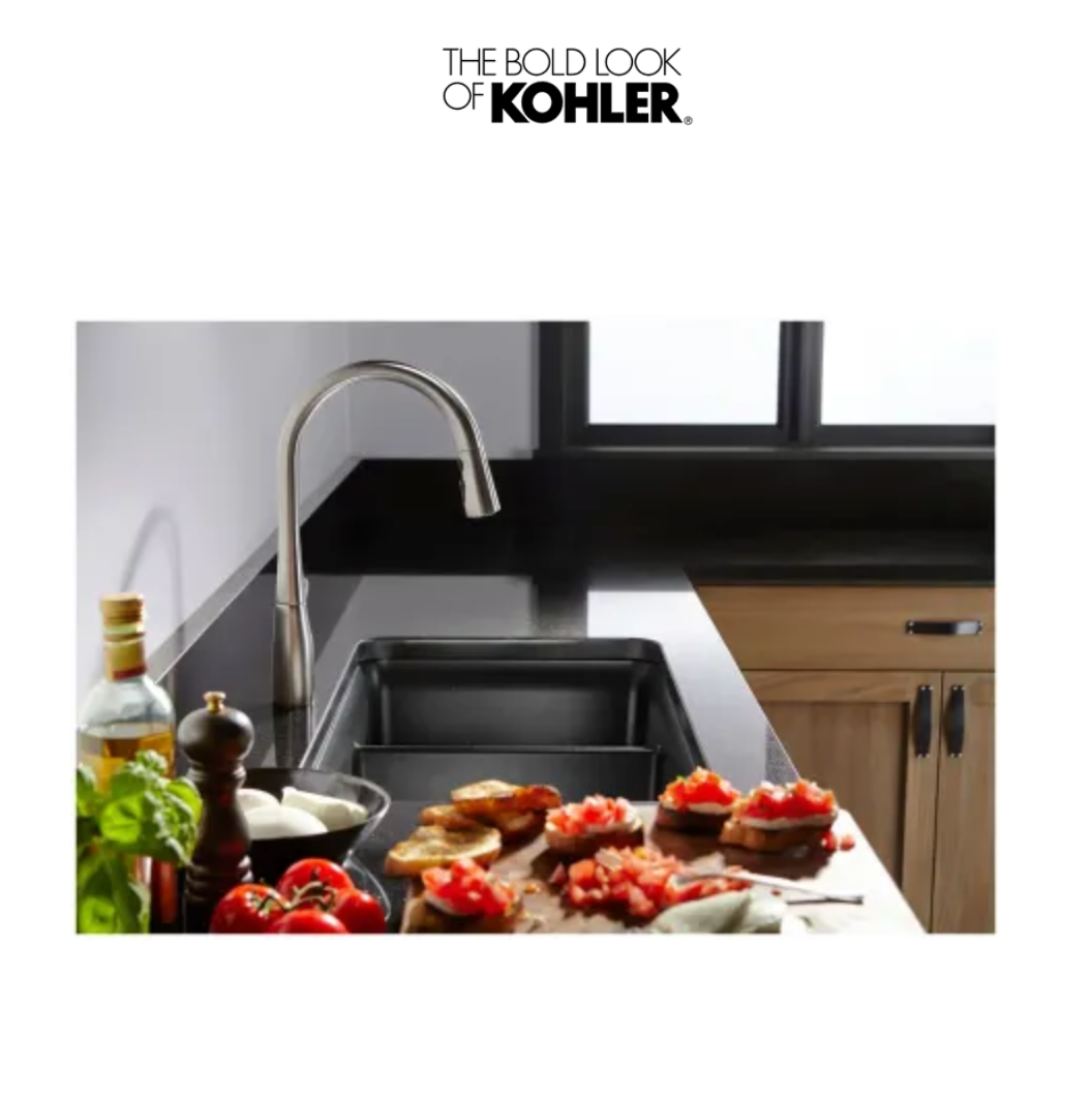 Kohler Simplice 1.5 GPM Single Hole Pull Down Kitchen Faucet