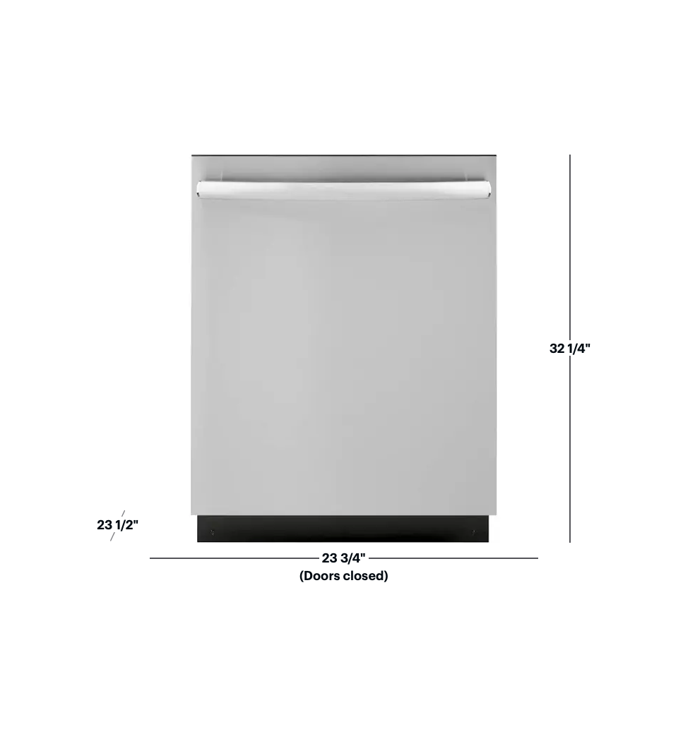 GE 24 in. Built-In Stainless Steel ADA Top Control Tall Tub Dishwasher with Stainless Steel Tub and 51 dBA Model # GDT226SSLSS