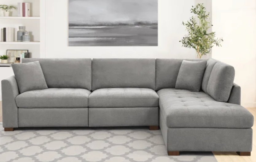 Thomasville Miles Fabric Sectional with Power Footrest