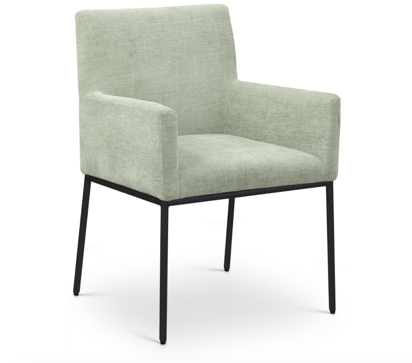 Meridian Reeves Chenille Fabric Dining Chair Set of 2