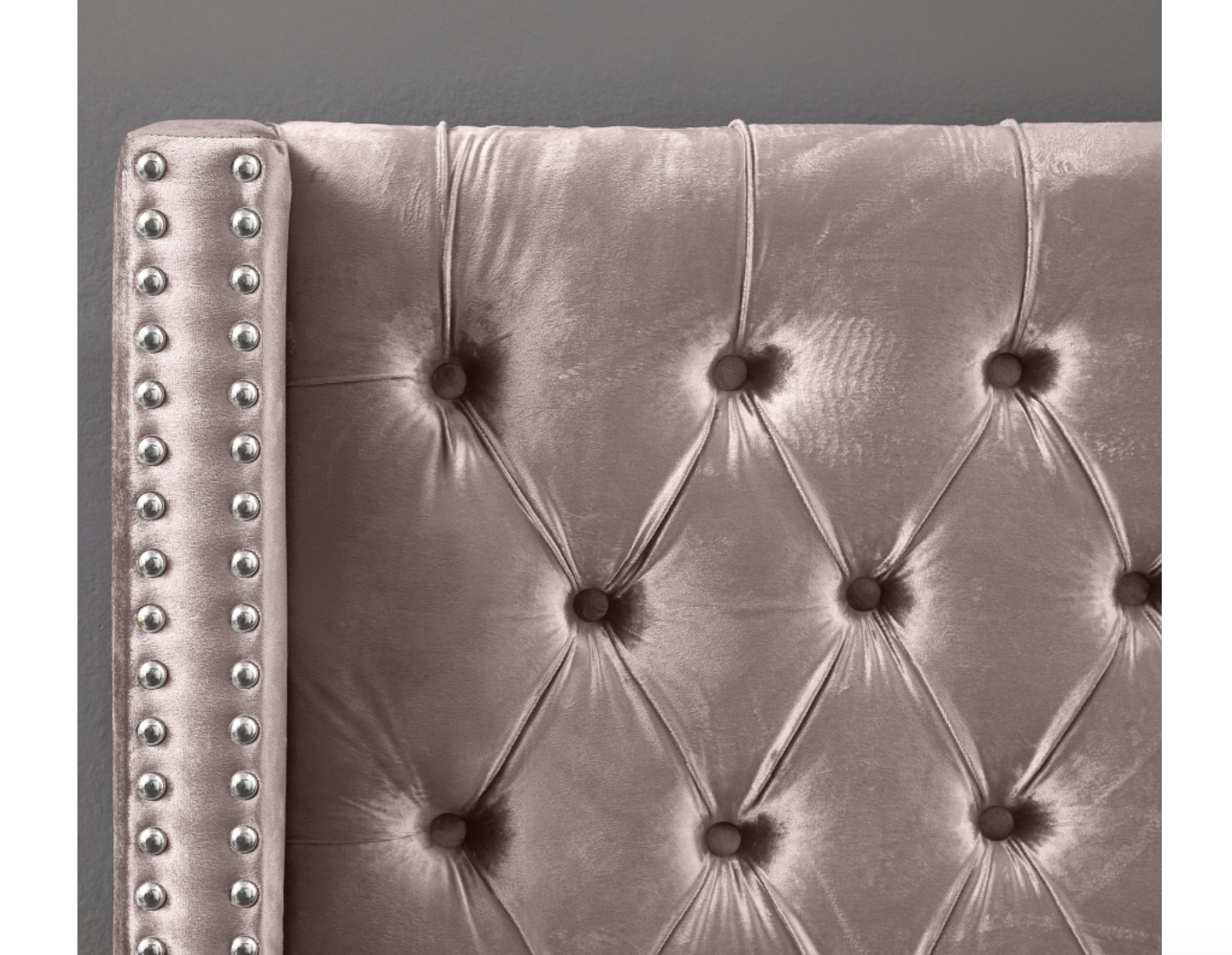 Meridian Aiden Velvet Bed