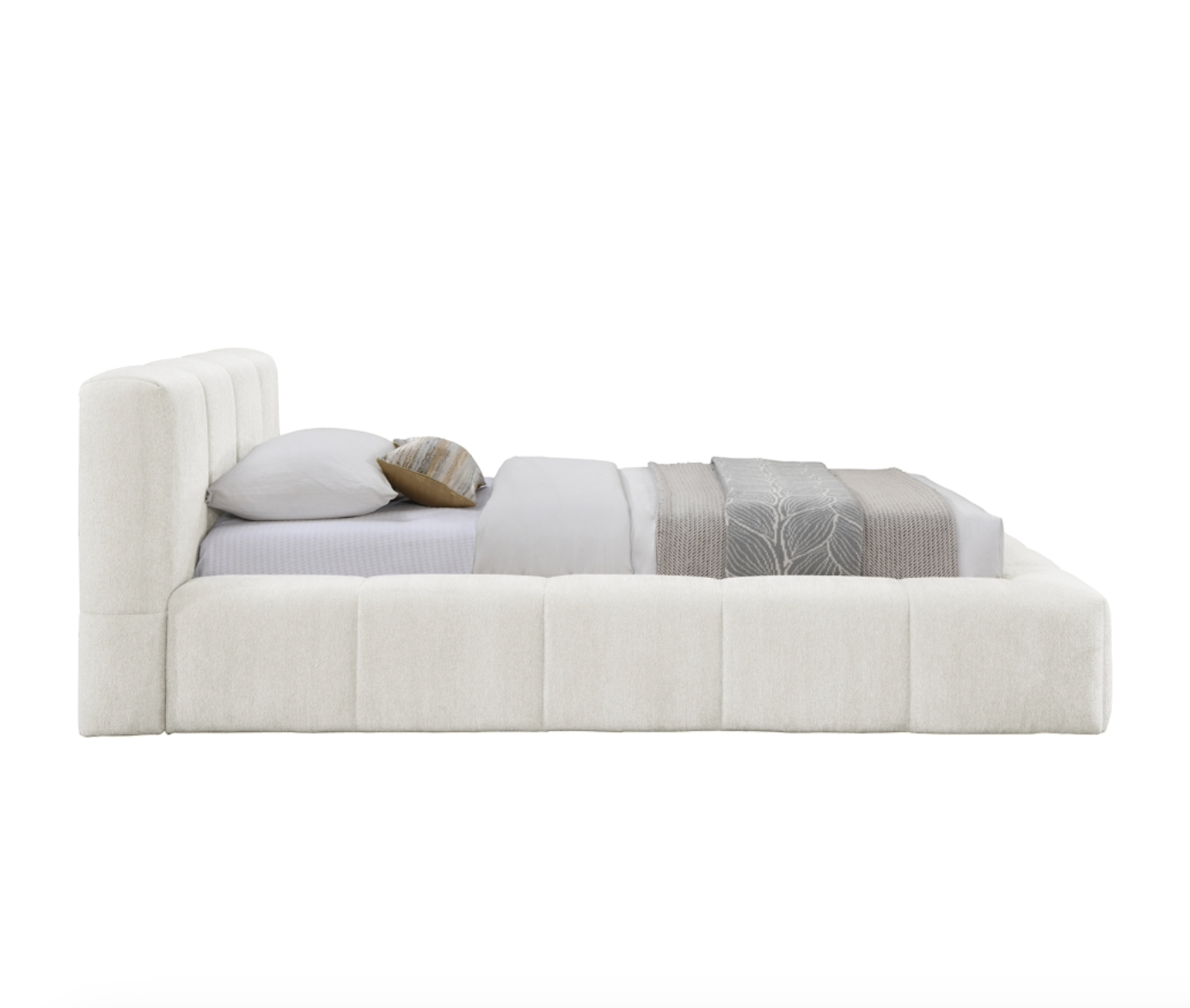 Meridian Carlin Chenille Fabric Upholstered Bed