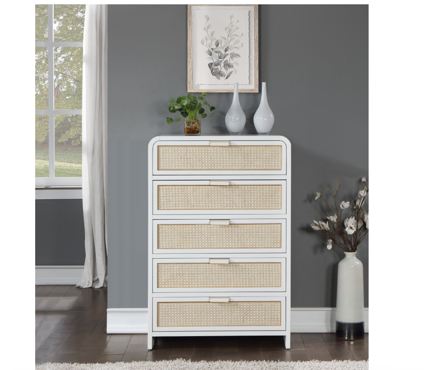 Meridian Sage Wood Chest Dresser