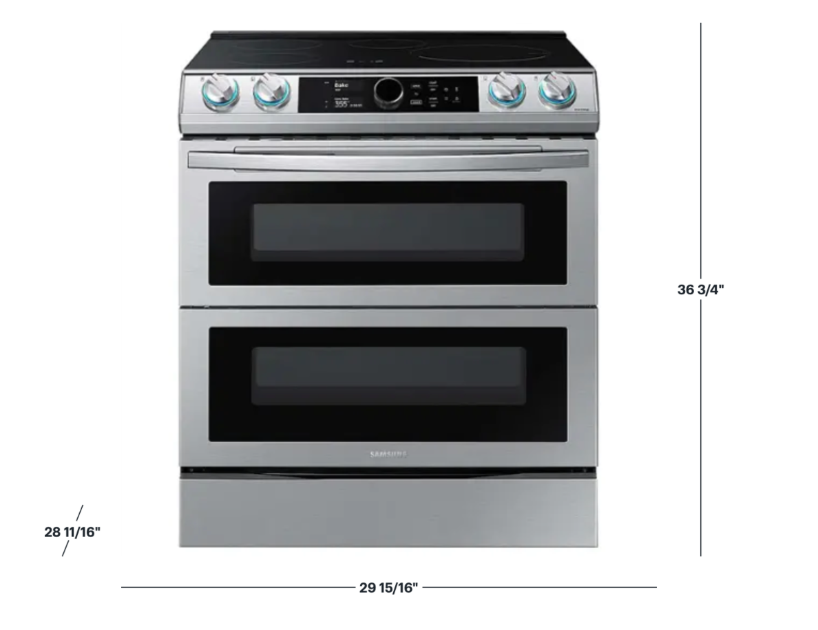 Samsung - NE63T8951SS - 6.3 cu. ft. Slide-In Induction Range with WiFi, Flex Duo, Smart Dial & Air Fry - Fingerprint Resistant Stainless Steel
