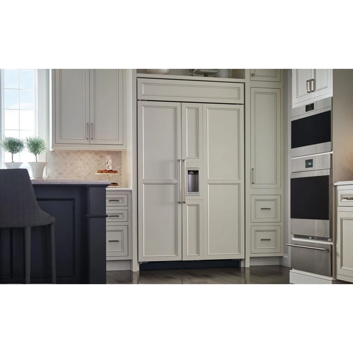 Sub-Zero - BI48SDO - 48 Inch Counter Depth Built-In Side by Side Smart Refrigerator with 28.4 Cu. Ft. Total Capacity, NASA-Inspired Air Purification System
