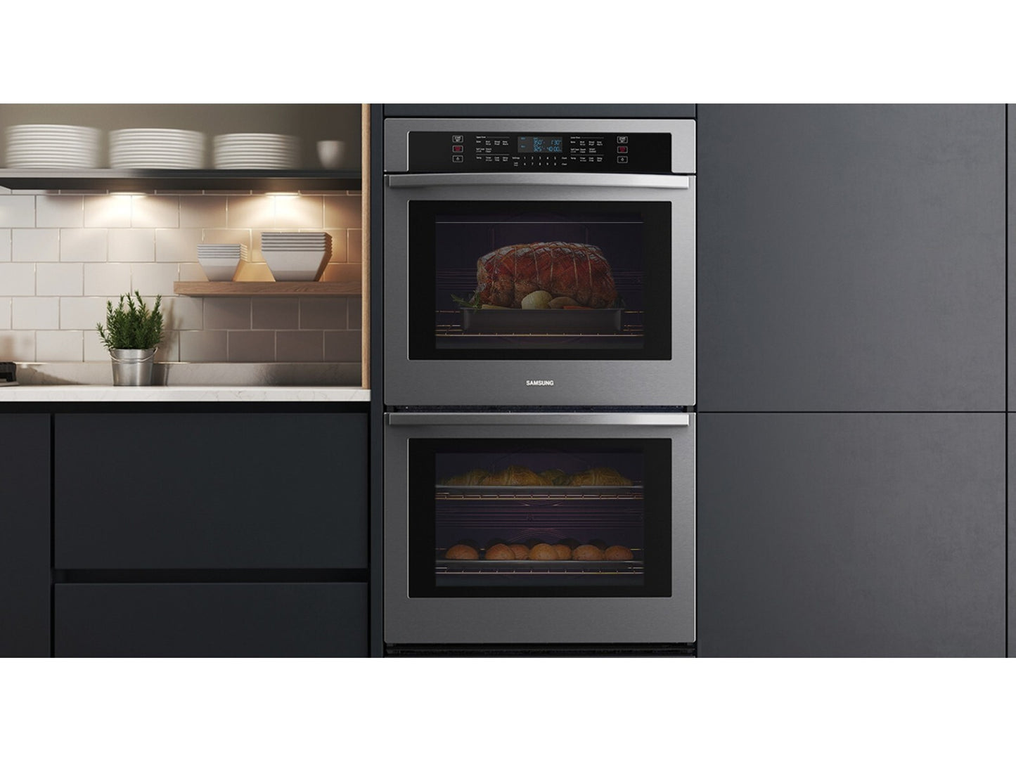 Samsung NV51T5511DS 30 Inch Double Wall Oven with 10.2 Cu. Ft Total Oven Capacity, WiFi