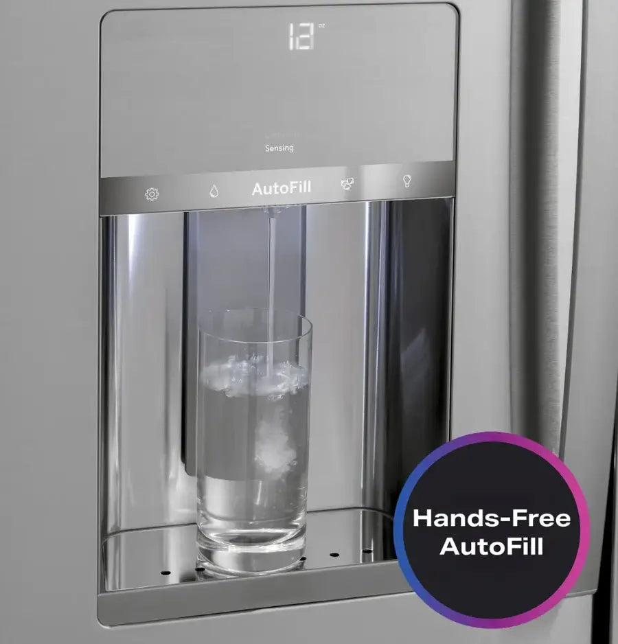GE Profile -PVD28BYNFS- 27.9 Cu. Ft. 4-Door French Door Smart Refrigerator with Hands-Free AutoFill - Stainless Steel