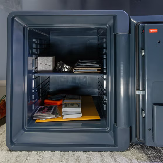 First Alert 0.94 cu. ft. Digital Ready-Seal Waterproof Fire Resistant Safe, Blue