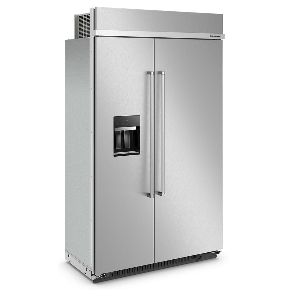 KitchenAid® KBSD708MSS 29.4 Cu. Ft. 48" Built-In Side-by-Side Refrigerator