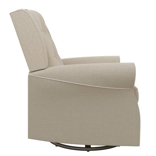 Baby Relax Eden Nursery Tufted Wingback Gliding Chair, Cream